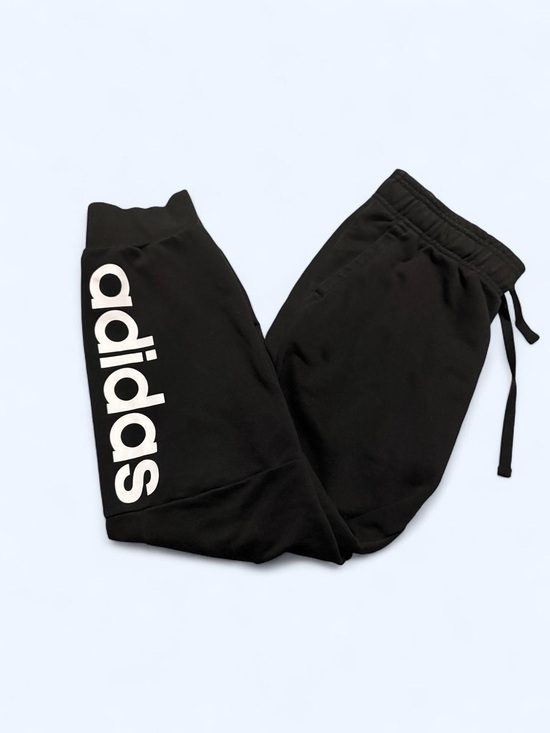 adidas Pants - adidas Black Joggers with White Side Logo